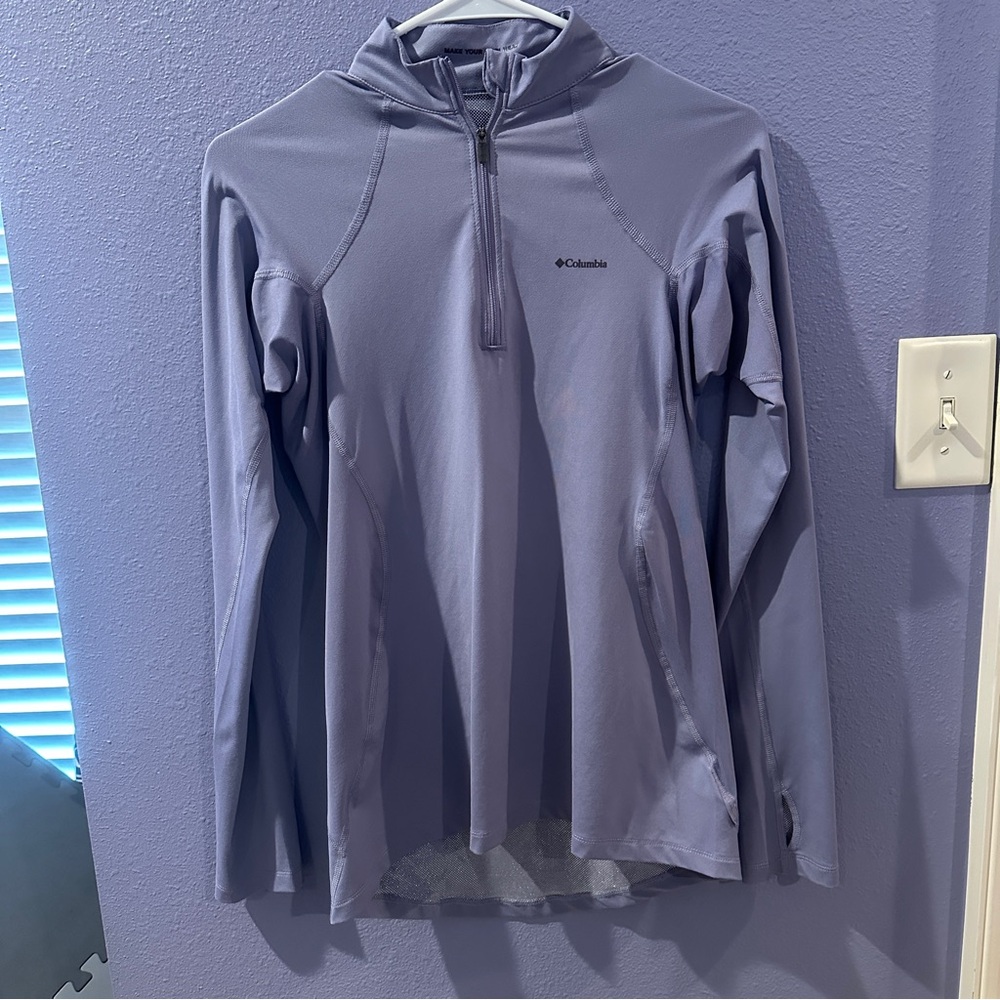Columbia Performance Quarter-Zip Top with Omni-Heat Technology, Lavender, Size M